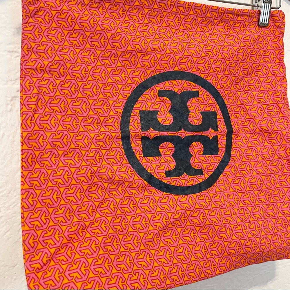Tory Burch Dust Bag Orange Pink Logo 14.5x14.5in Bag Shoes - Picture 2 of 6